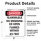 Signmission Flammable No Smoking Or Open Flames Danger Sign, Vinyl Decal, 5in W x 7in L, 2PK OS-2PACK-DS-D-57-V-2366 - alternate 4